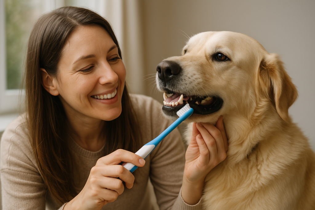 technique pour brosser les dents de son chien