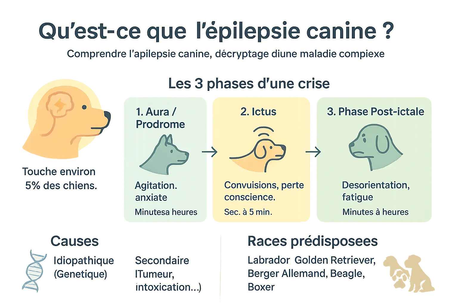 Chien épileptique et son propriétaire