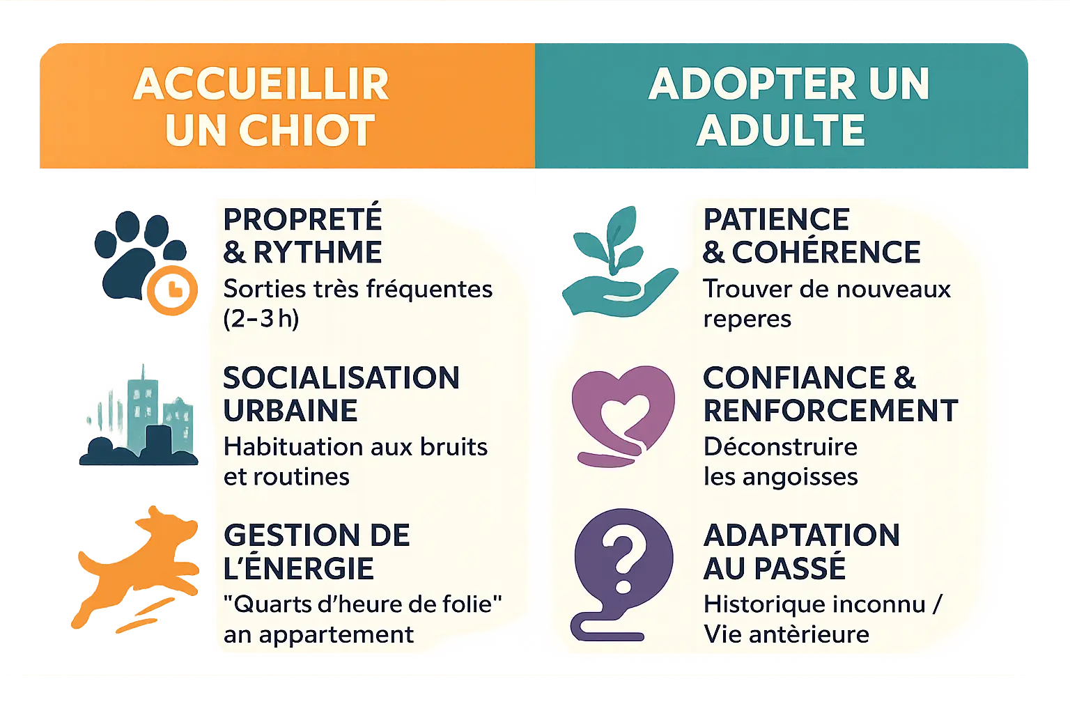 Chiot et Border Collie adulte en appartement