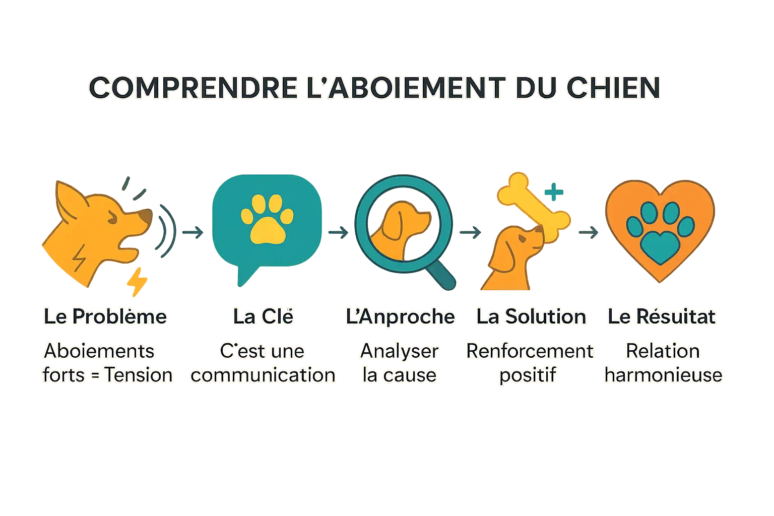 Chiens de différentes races exprimant leurs émotions par des aboiements
