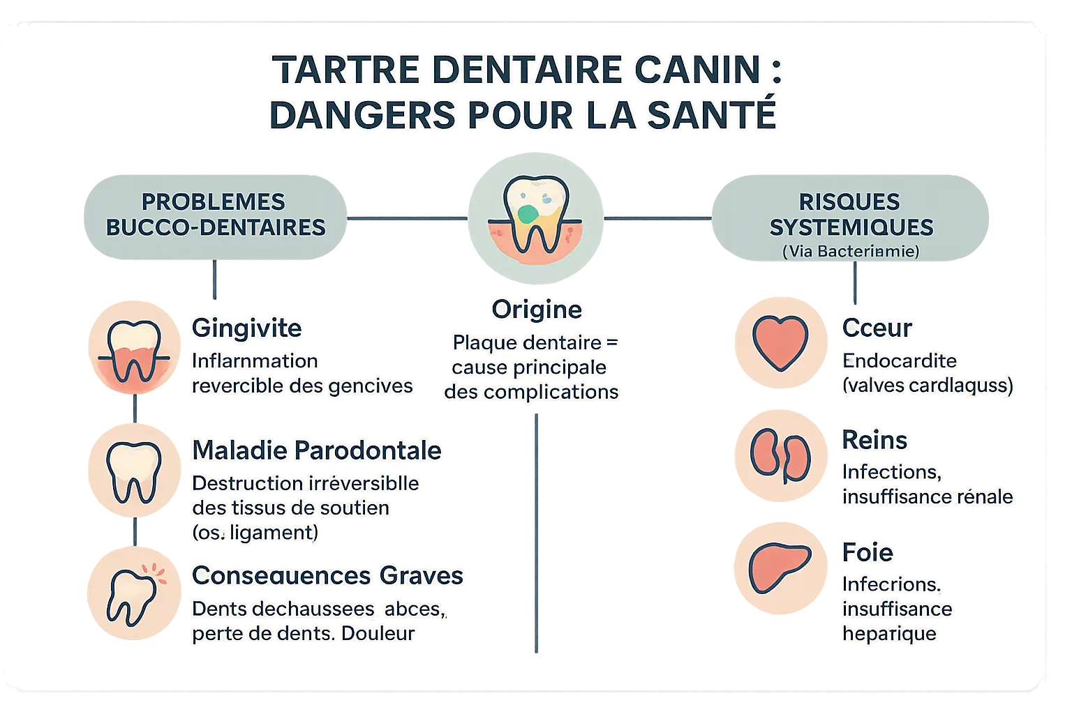 Illustration des <strong>risques du tartre sur la santé du chien</strong>