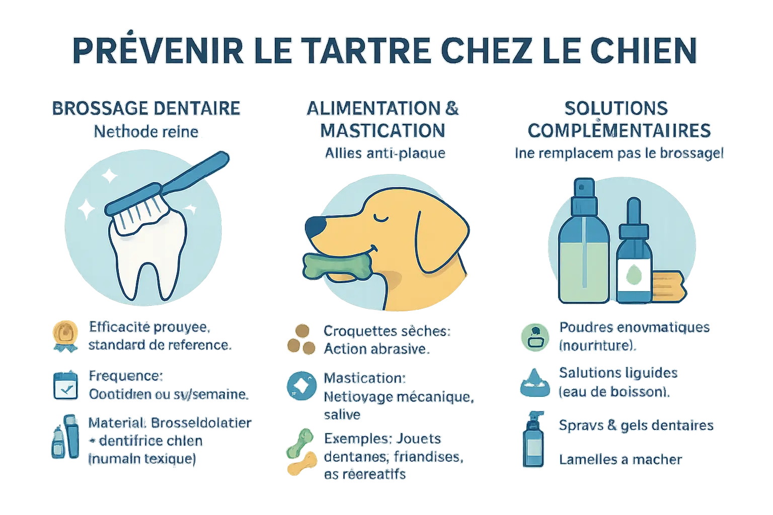 Illustration de prévention du tartre chez le chien