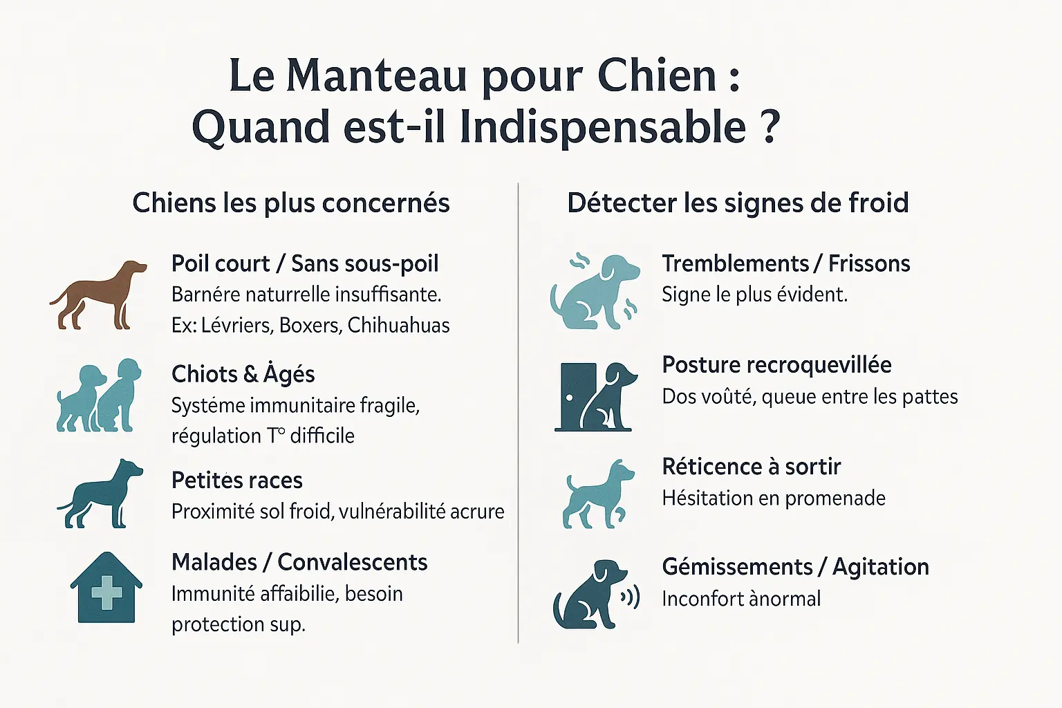 Manteau pour chien en hiver