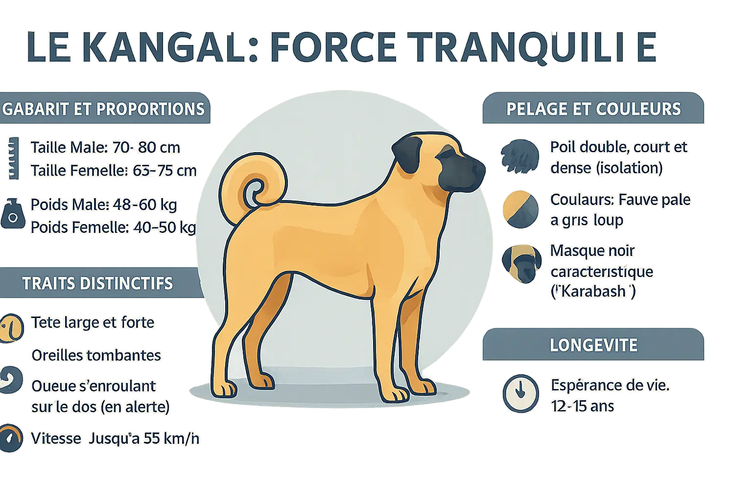 Chien Kangal sur un paysage aride d'Anatolie, entouré de montagnes et de bétail