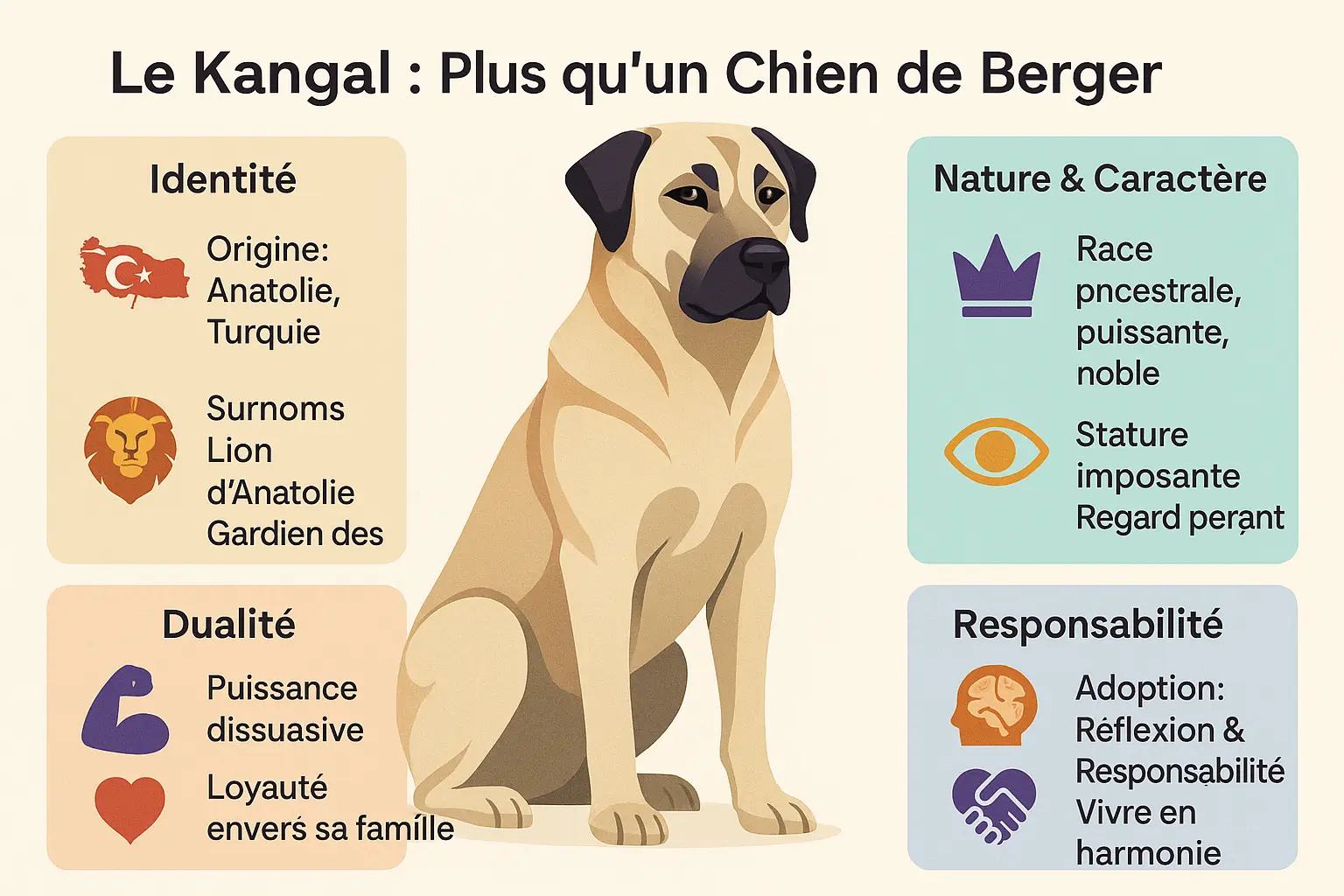 Chien Kangal de profil sur fond naturel