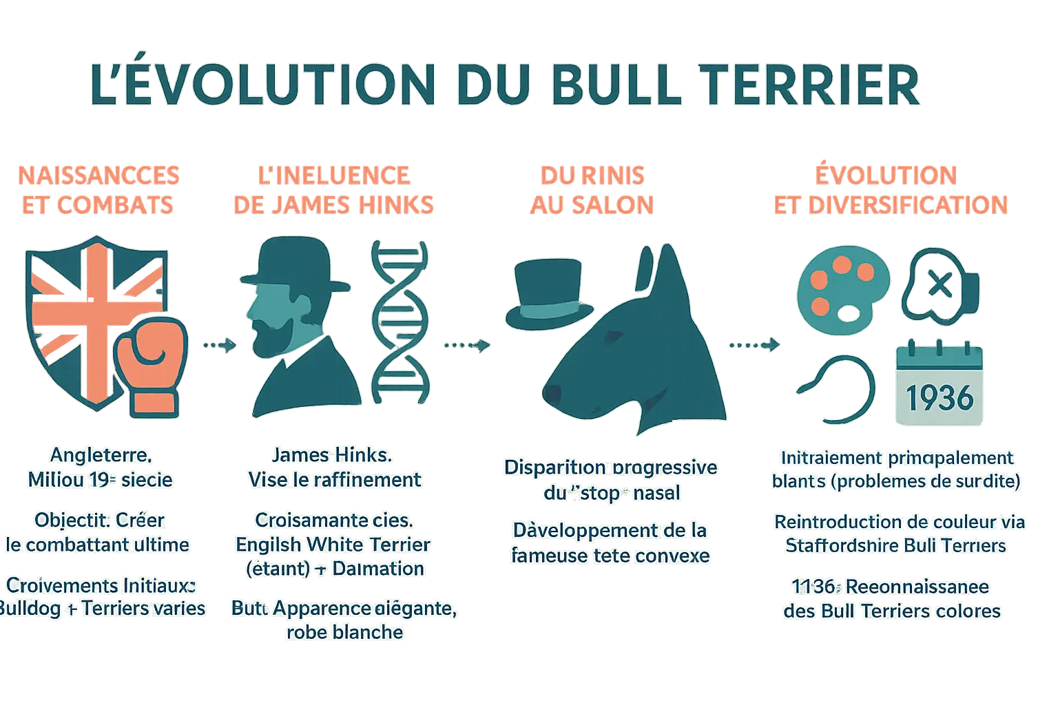 évolution du bull terrier