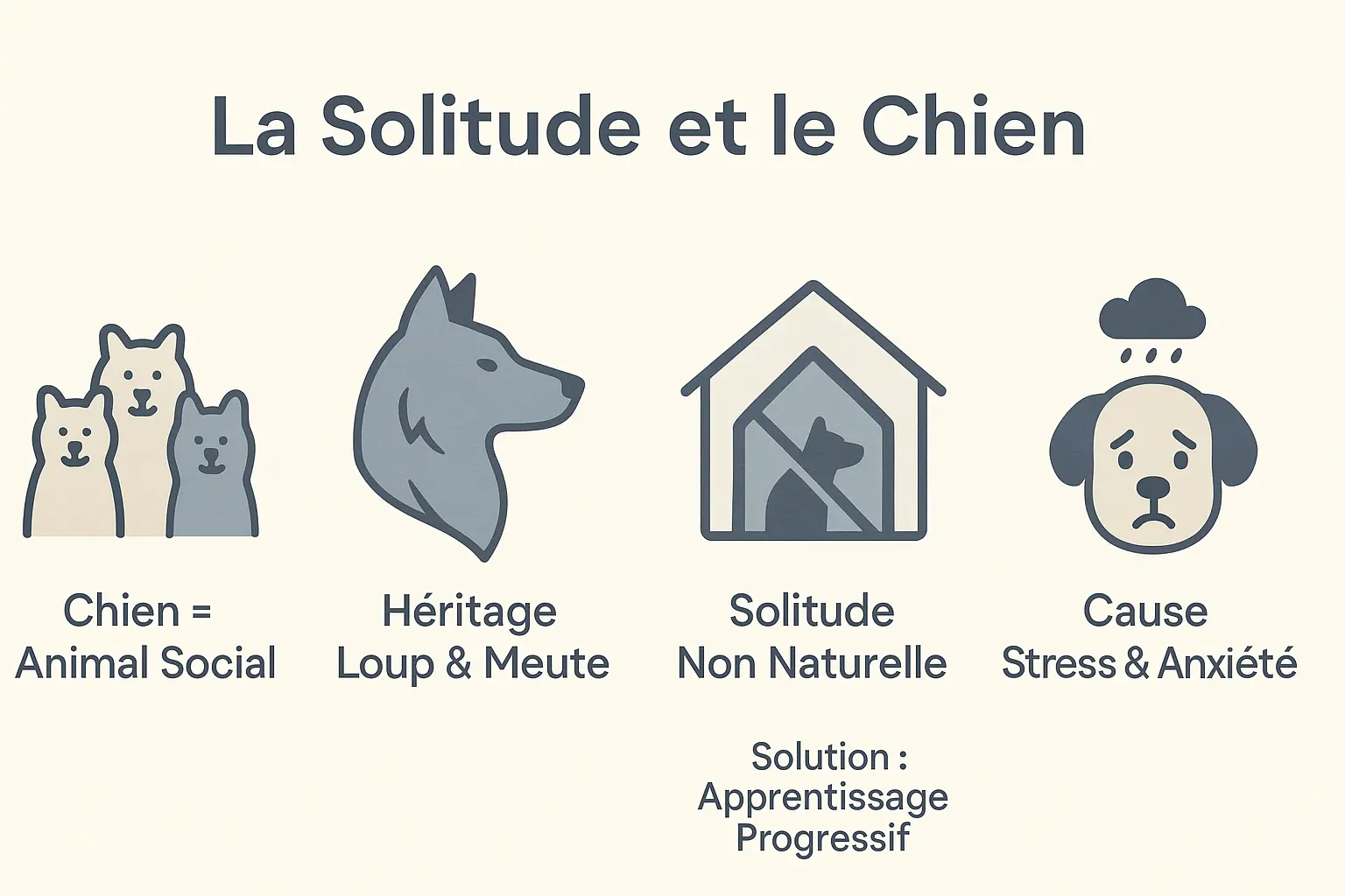 Infographie sur la solitude chez les chiens