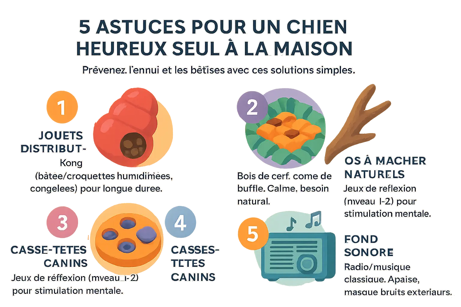 Chien jouant avec un jouet distributeur de friandises