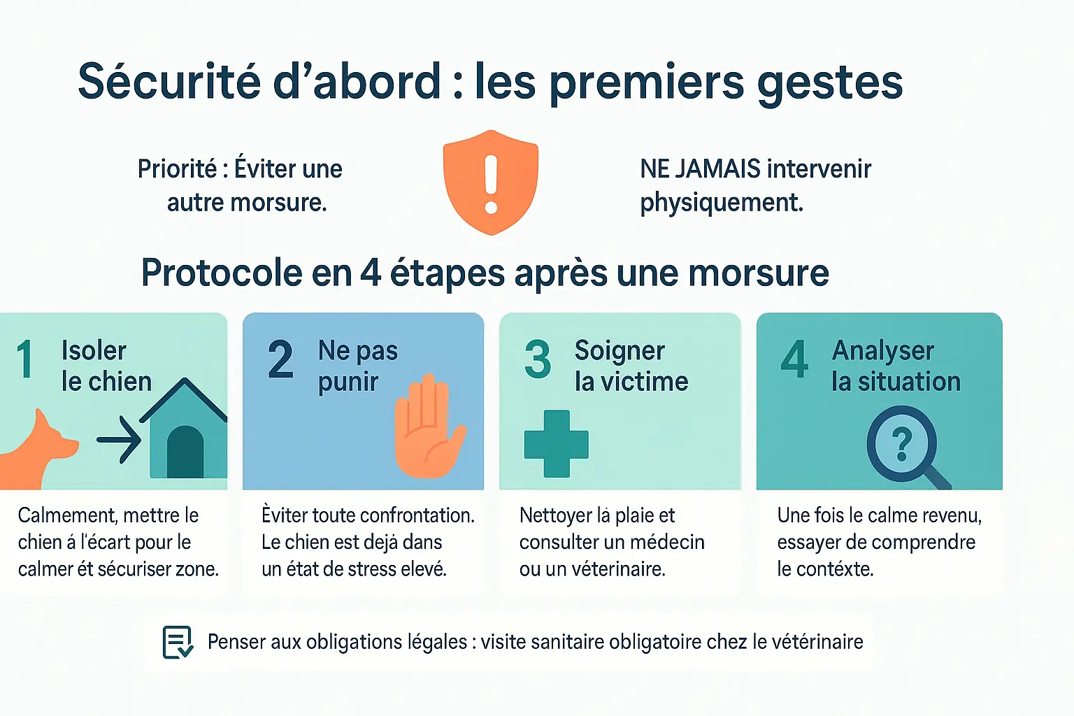 Premiers gestes après une morsure de chien