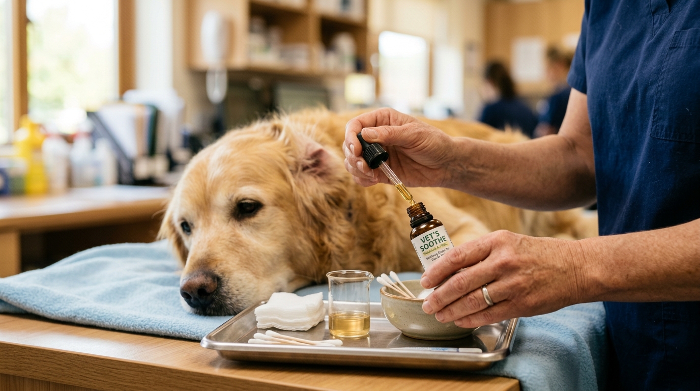 Préparation d'un soin antiparasitaire pour chien