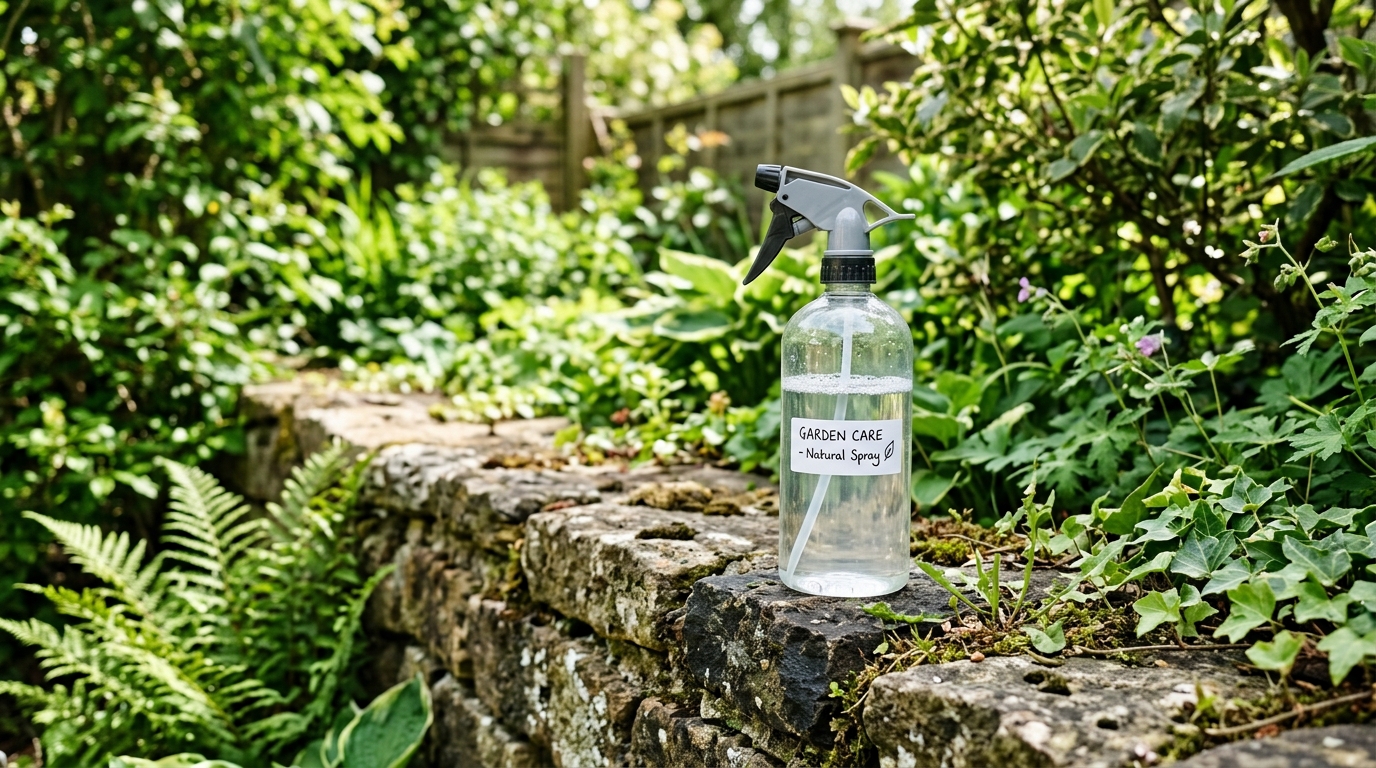 Vaporisateur de répulsif naturel sur un muret