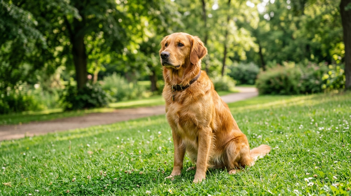 Chien au pelage brillant protégé naturellement par le vinaigre des 4 voleurs