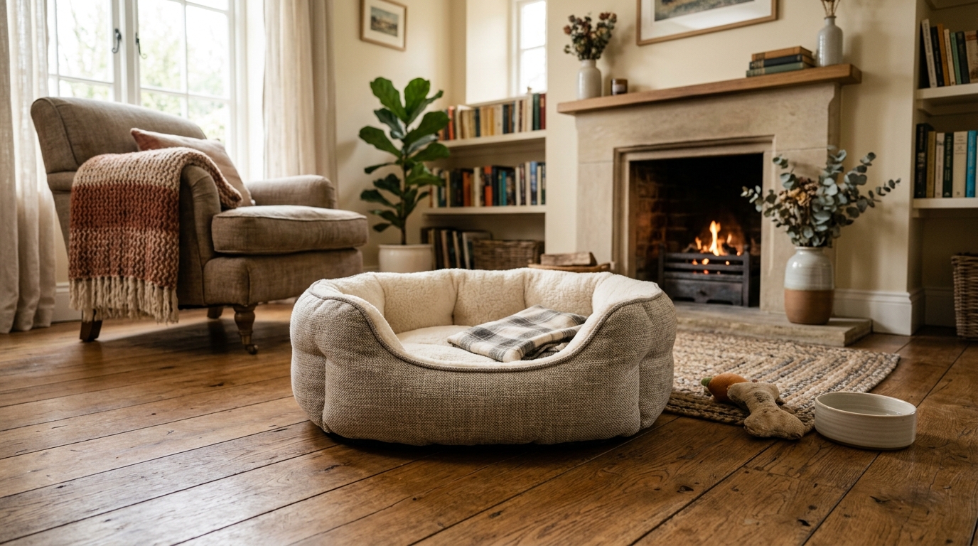 Panier pour chien propre en intérieur