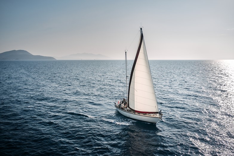 Sailing off the Piombino coast