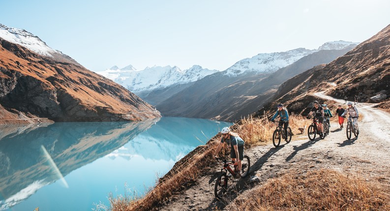 View of the Moiri Lake in Val d'Anniviers