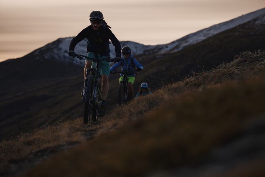 Catching the last rays of  during the 3 Countries Haute Route
