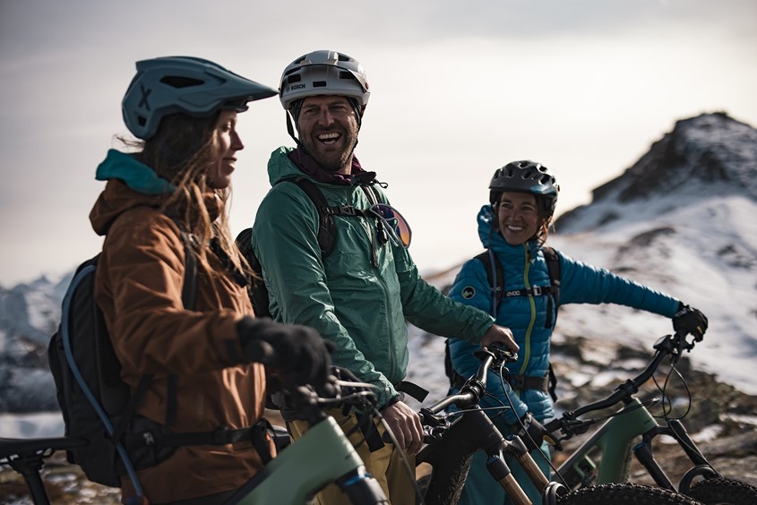 Max enjoying the views after a climb