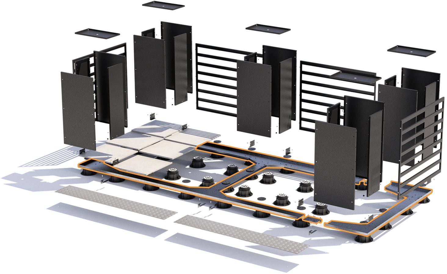 StreetDeck components highlighting galvanized Steel Frame