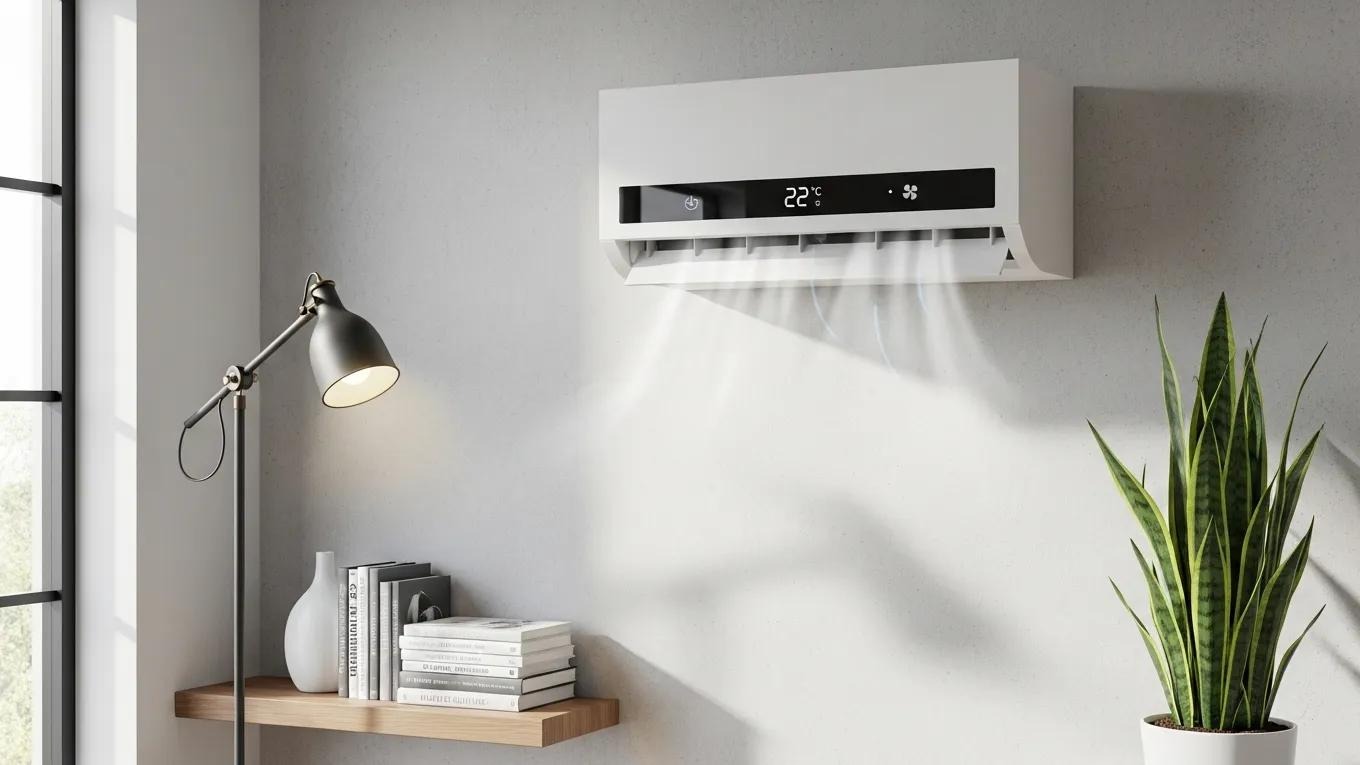 Ductless mini-split HVAC system showcasing energy efficiency and modern design