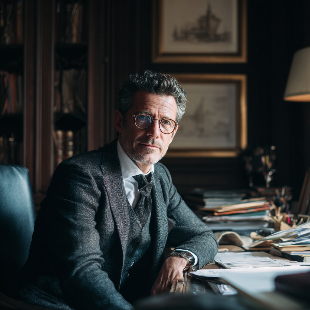 Professional seated at a desk, representing service-based experts.