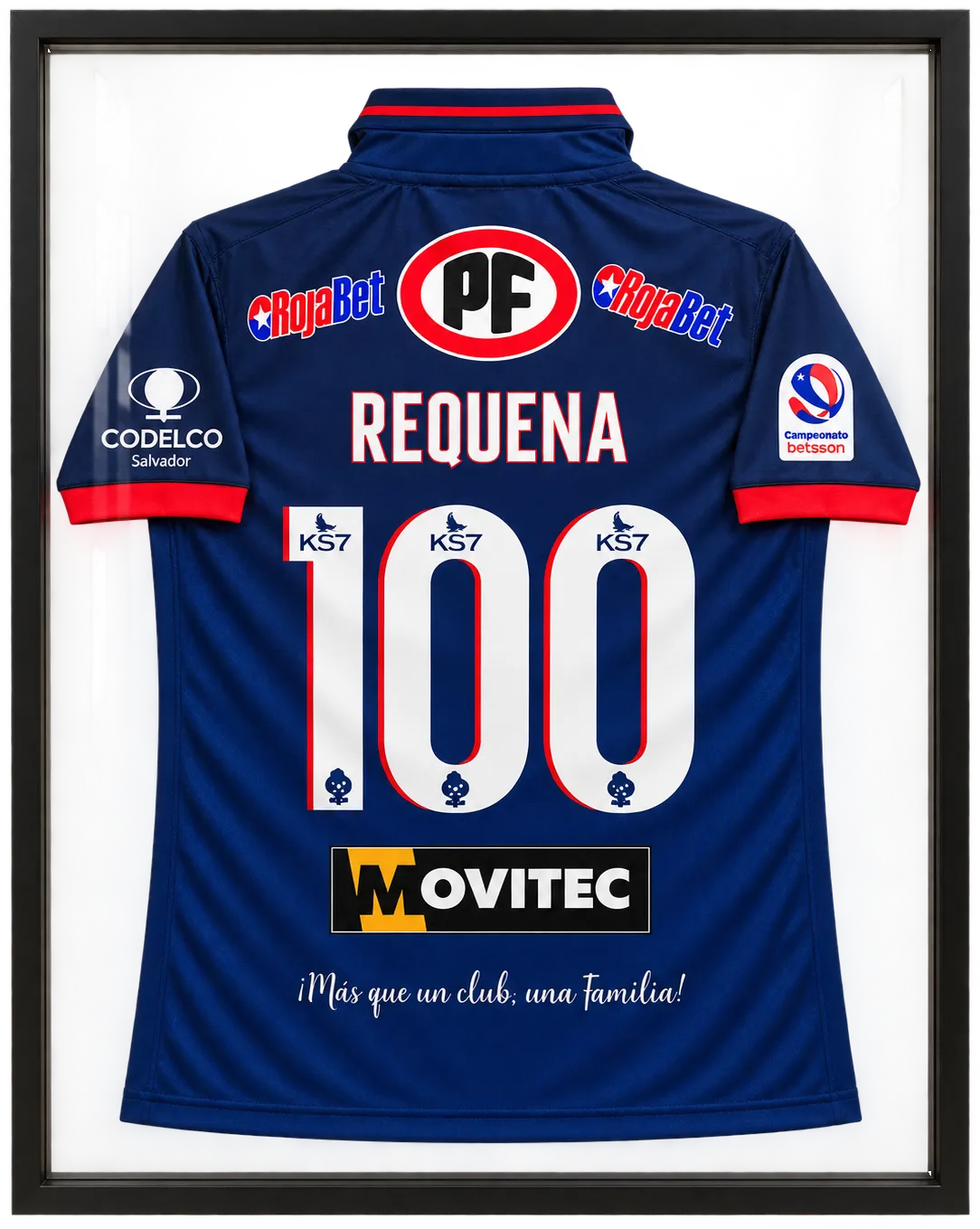 Camiseta de fútbol enmarcada