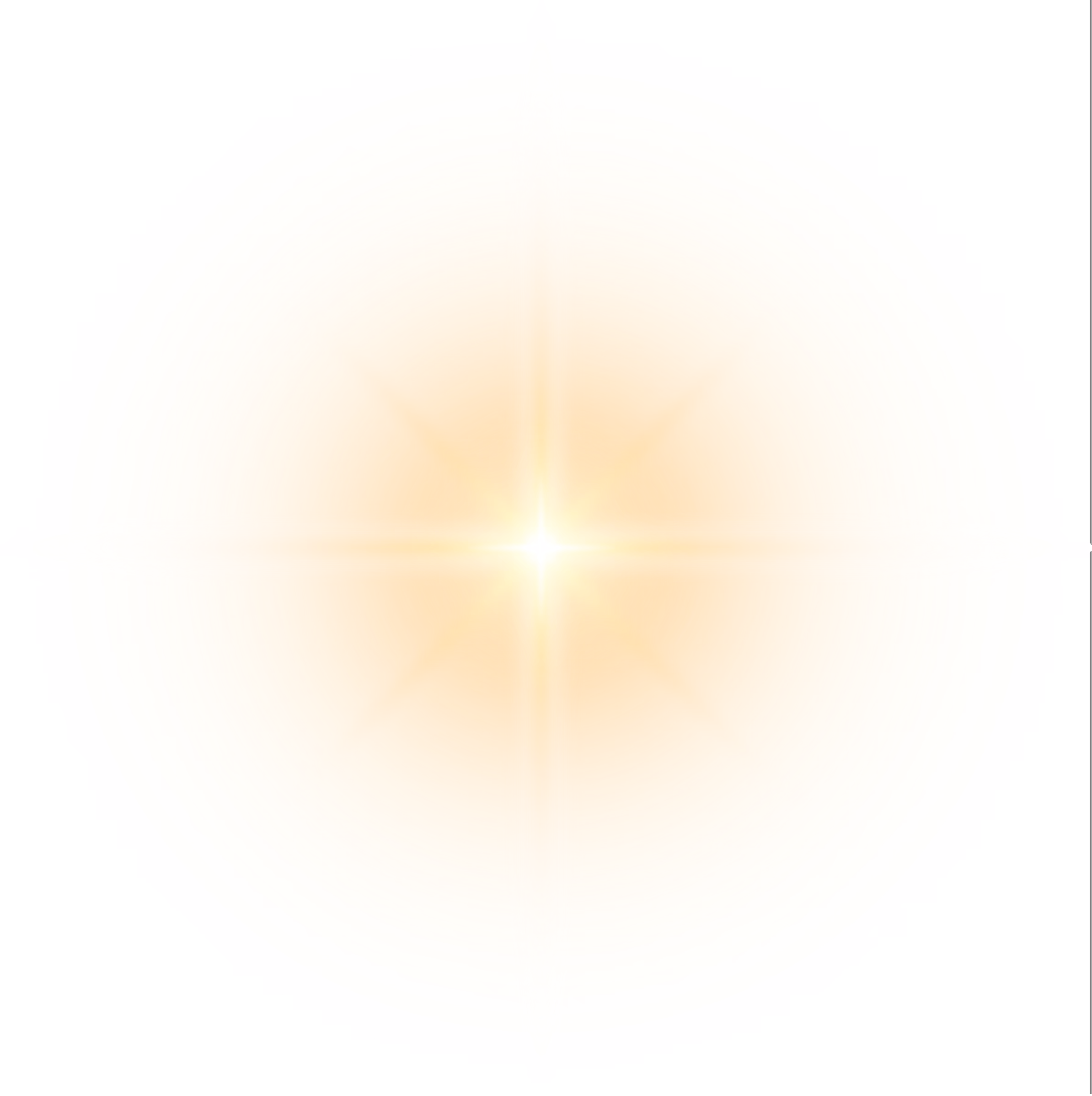 Glowing orange and yellow starburst with a bright center and radiating light beams.