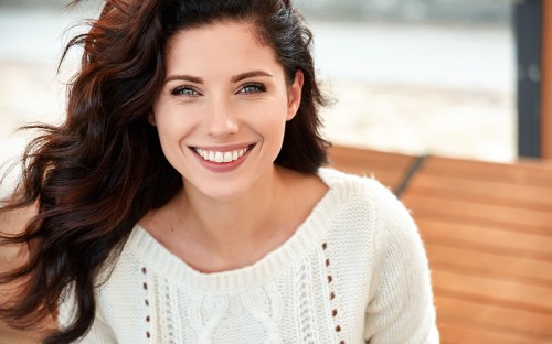 Pretty young woman smiling