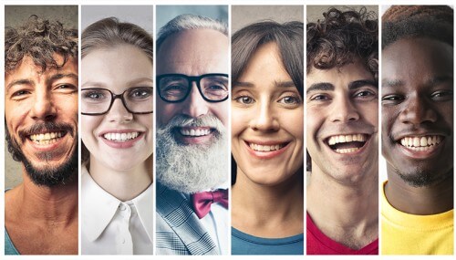 group of smiling faces