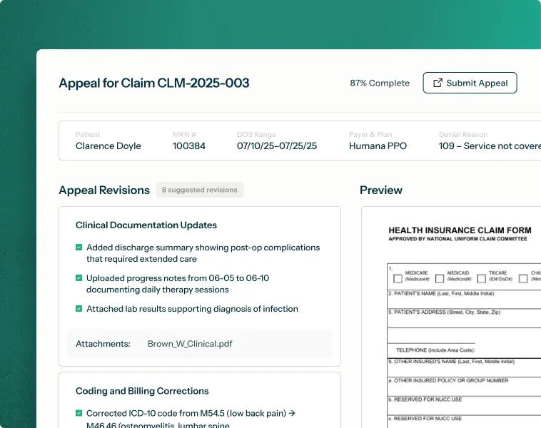 Appeal auto-drafting