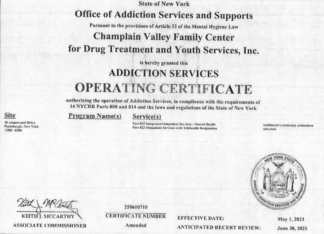 Operating Certificate