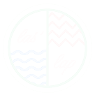 Circular logo divided into four quadrants with wavy line patterns and stylized text reading 'East' and 'Lup'.