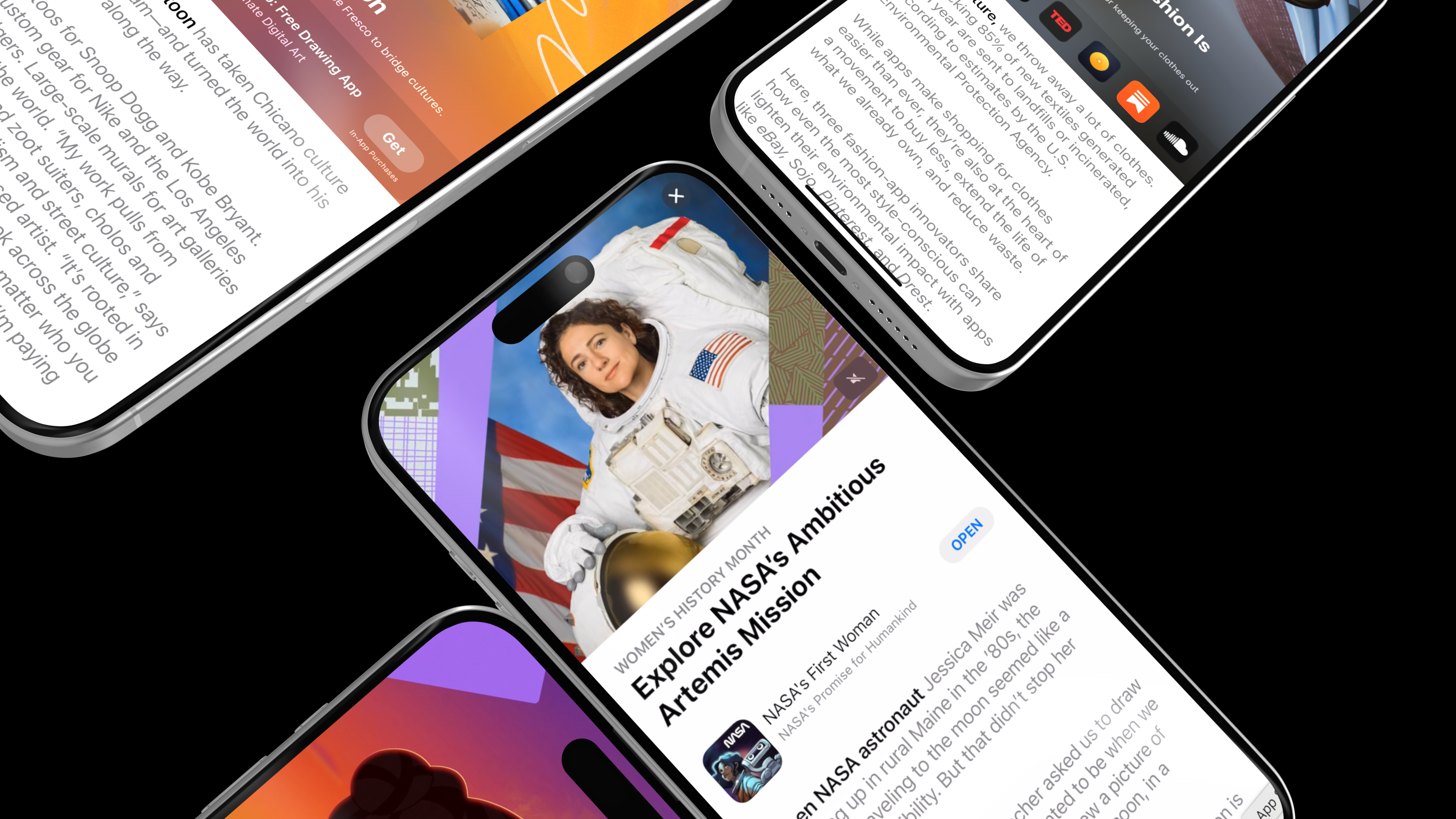 a special feature on Nasa's First Woman app, highlighting the first female astronauts set to head to the moon for the Artemis mission.