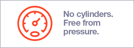 No cylinders. Free from pressure.