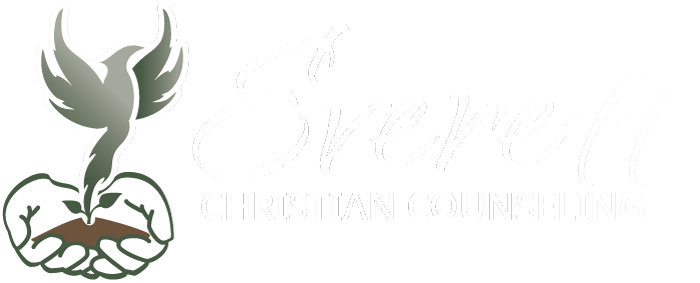 Logo with stylized bird rising from soil held by two hands, next to cursive text 'Everett Christian Counseling'.