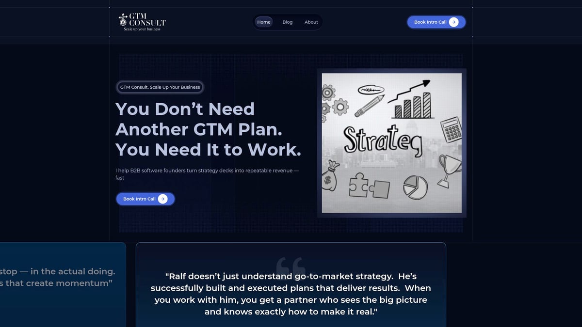 GTM Strategy Template Guide: Your 2025 Success Blueprint - GTM Consult: Expert Support for B2B SaaS GTM Execution