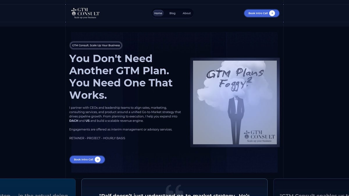 Go to Market Strategy Sample: The Essential Guide 2025 - GTM Consult: B2B SaaS GTM Advisory