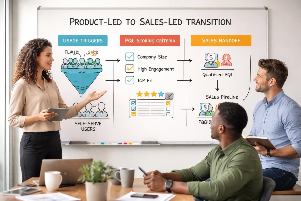 PLG to sales handoff framework