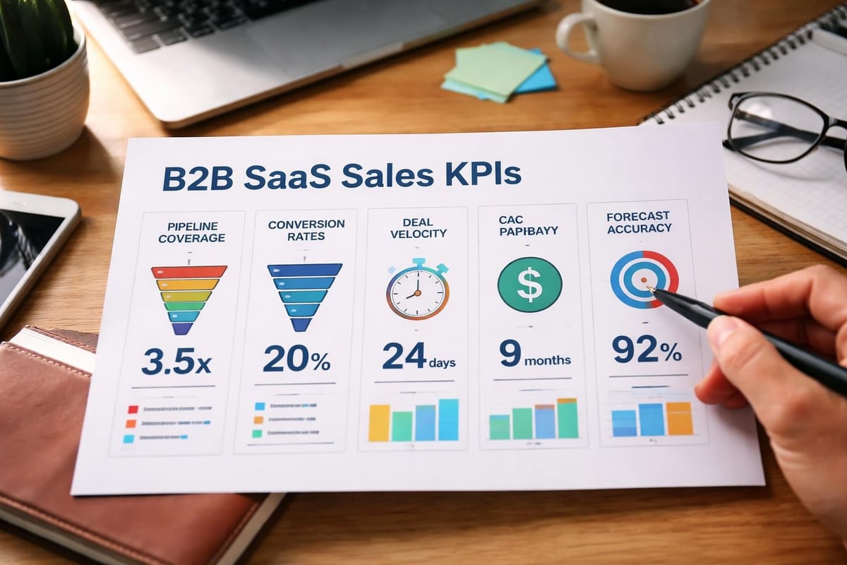 B2B sales metrics dashboard