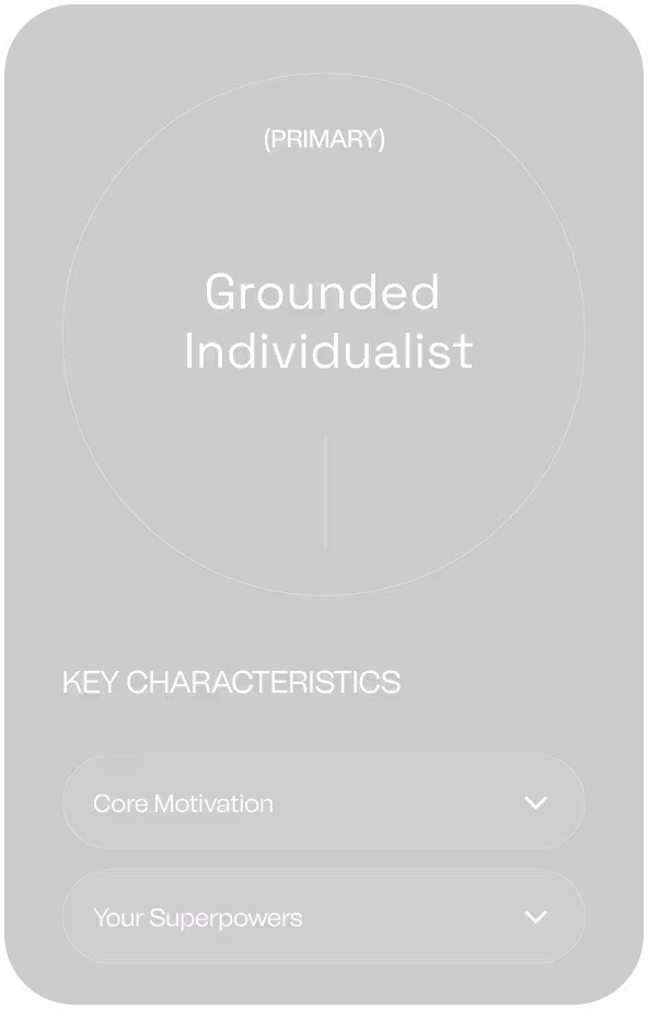 A screen shot of a cell phone with the text grounded individualist on it.