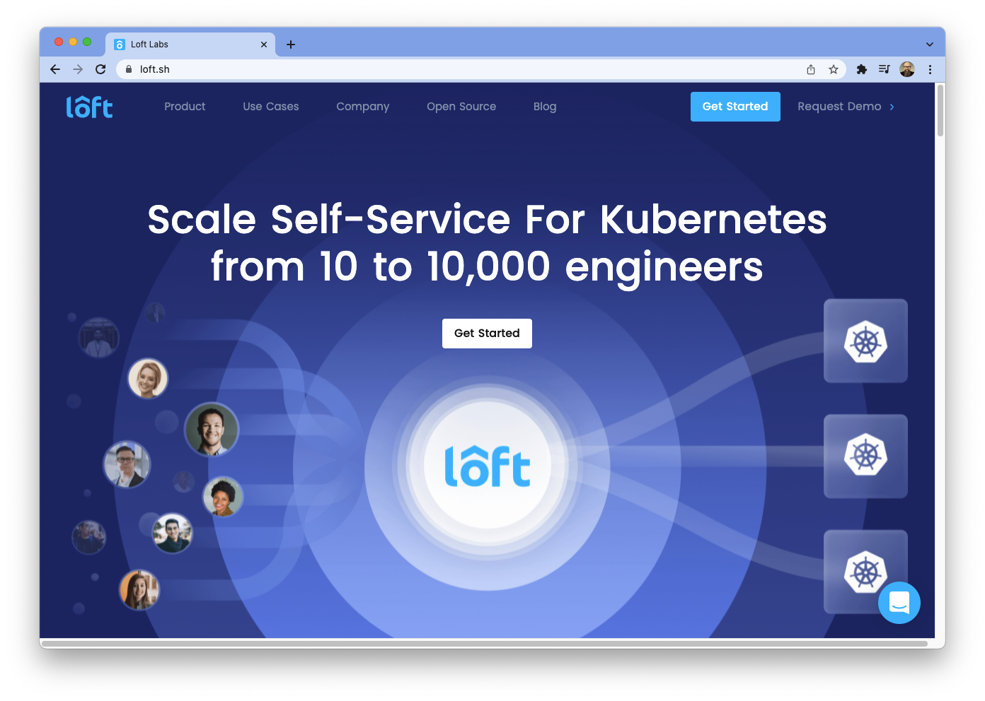 Screenshot of the Loft Labs web site