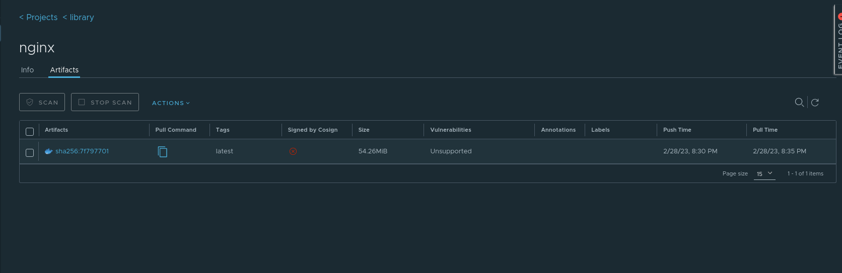 Not signed by Cosign