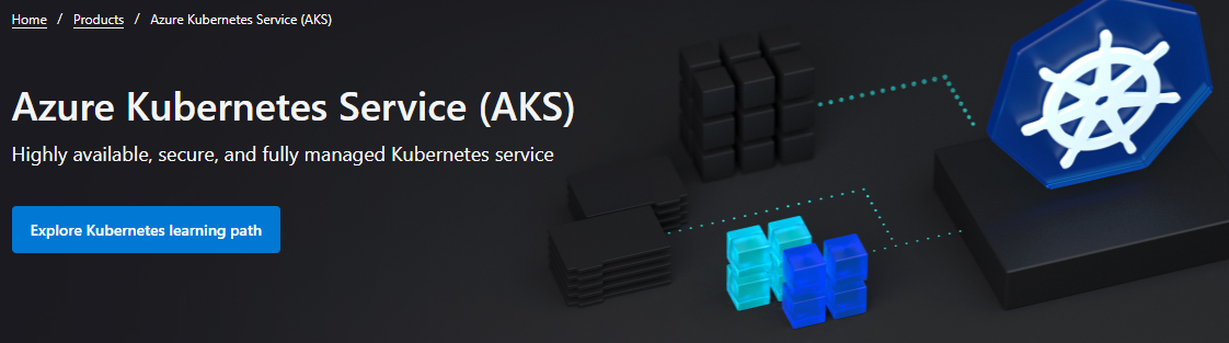 Azure Kubernetes Service front page