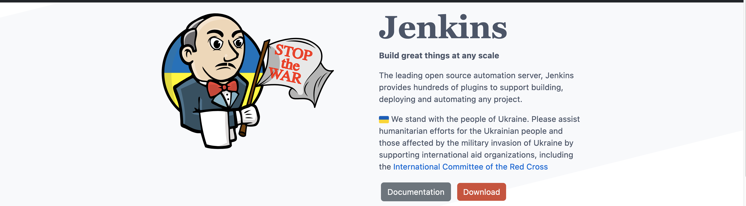 Jenkins Homepage - Image Credit: Author