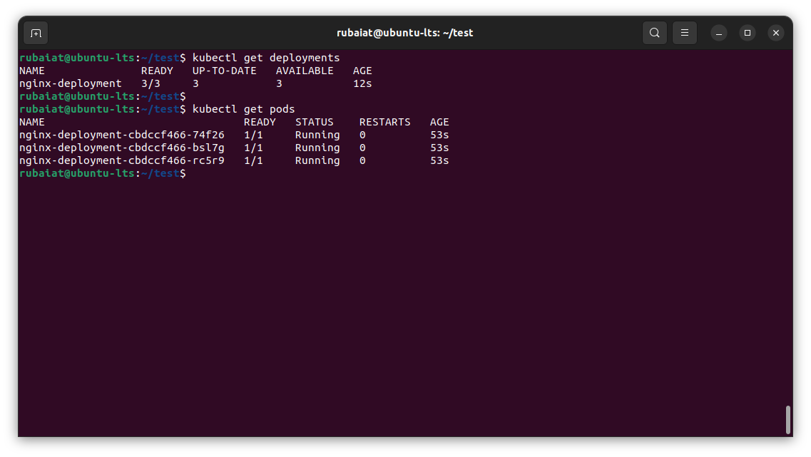 Demo Kubernetes deployment