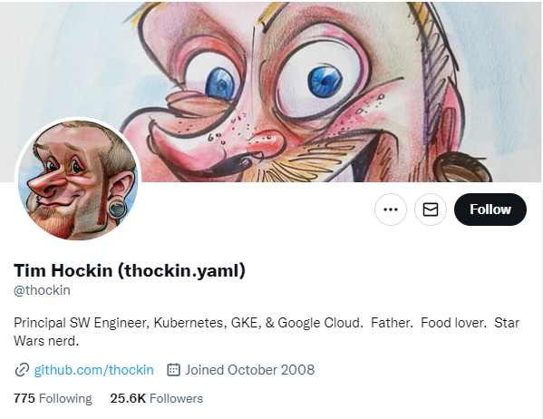 Tim Hockin's Twitter