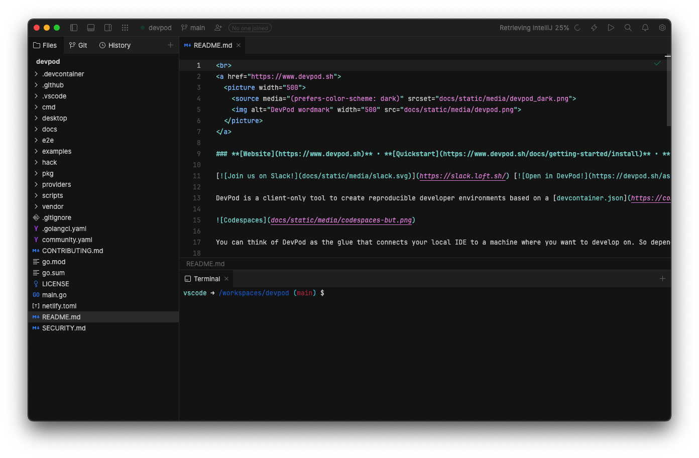 JetBrains Fleet with DevPod and Docker Desktop