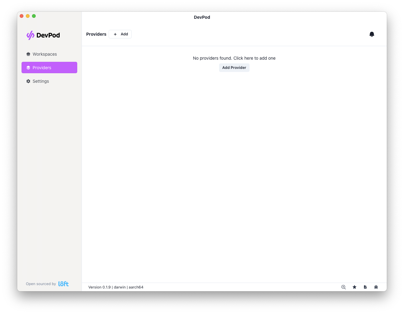 Click the Providers tab