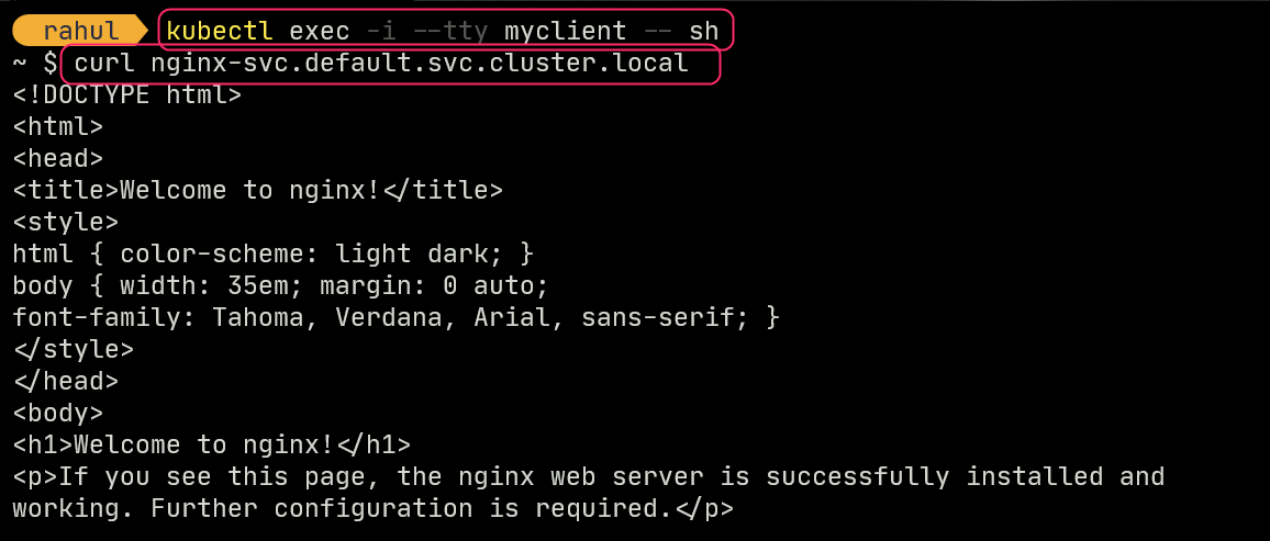 Sending HTTP request to service