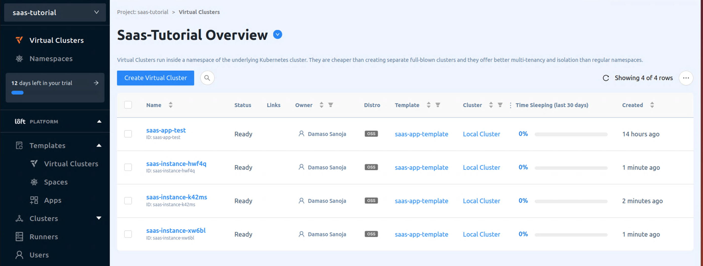 Separate SaaS instances