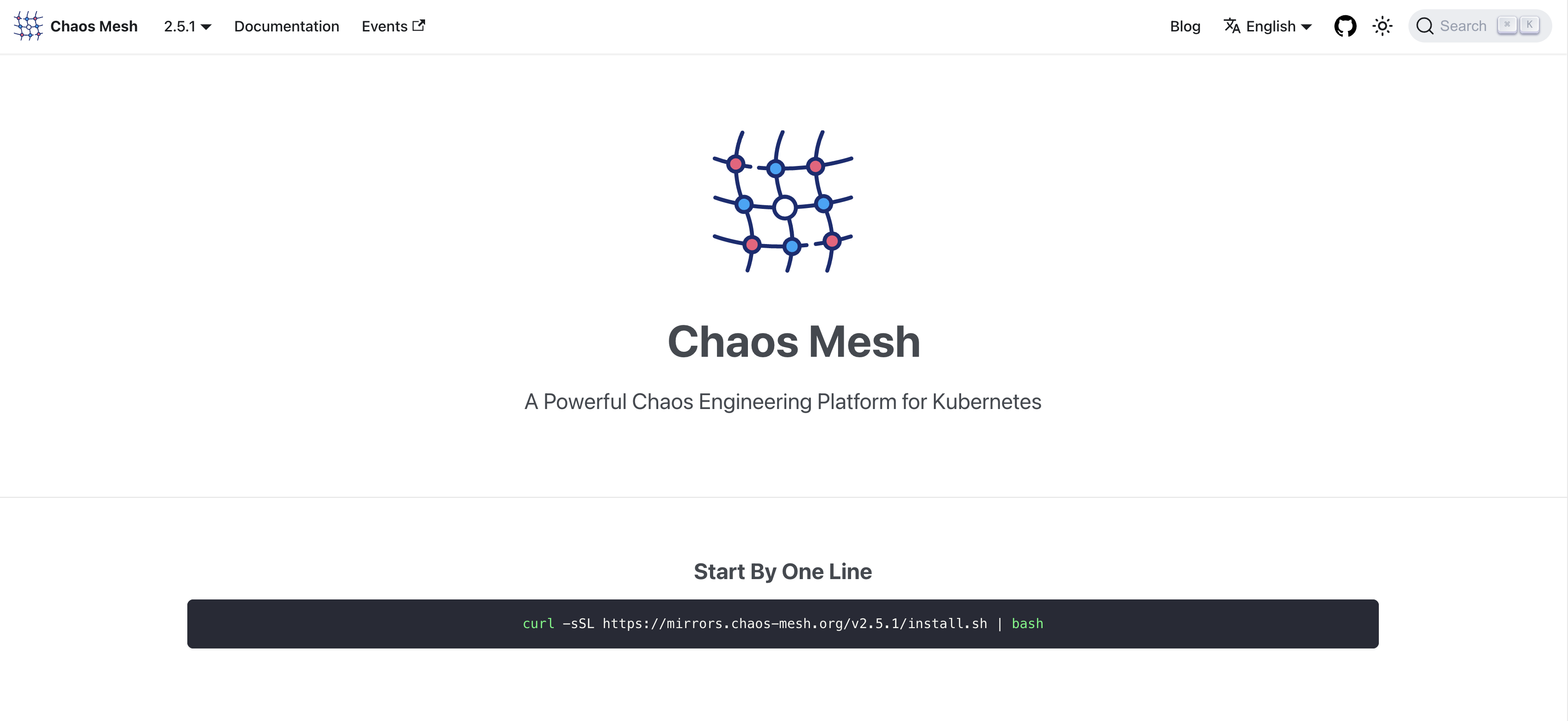 Home page of Chaos Mesh